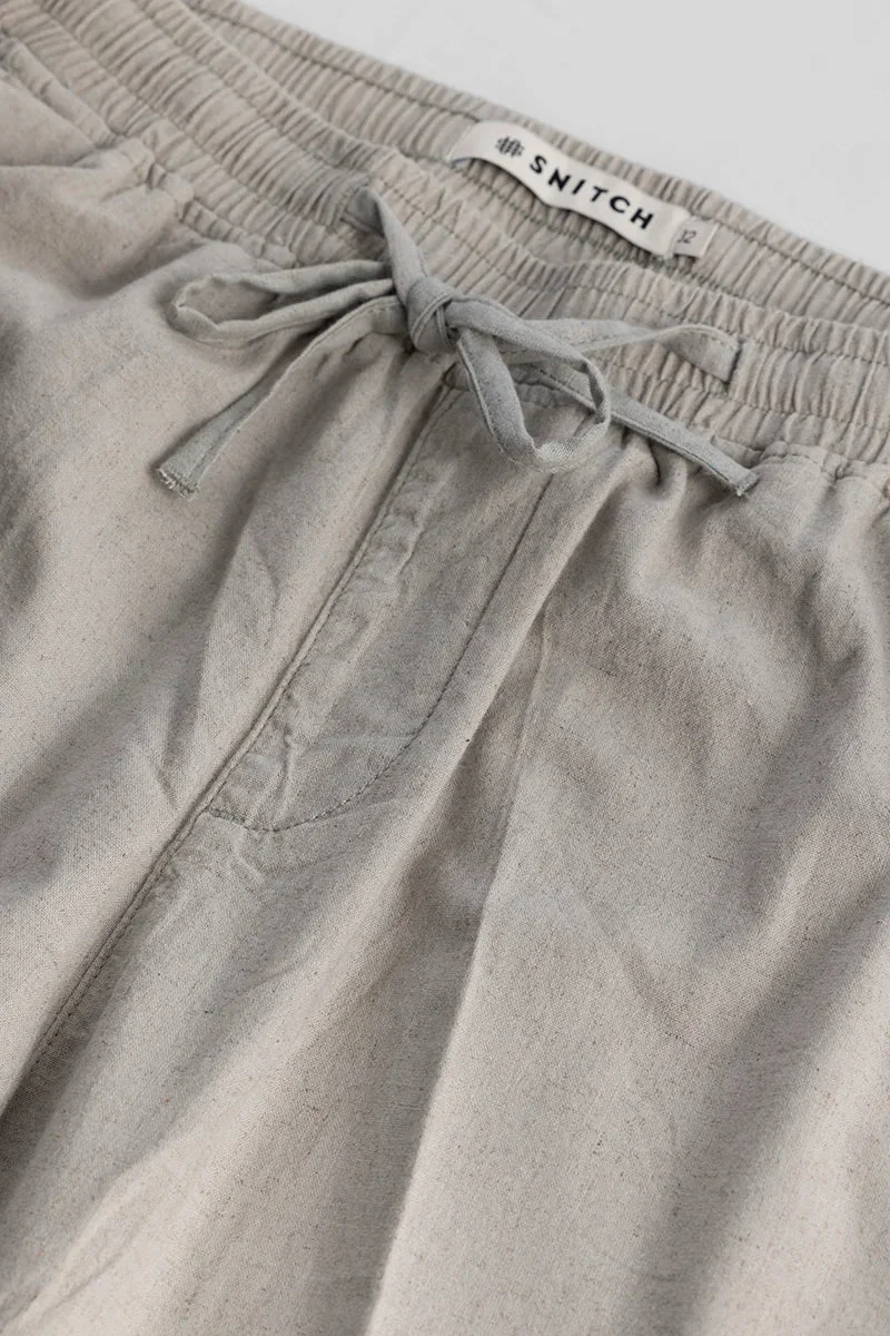 SNITCH Wafty Grey Linen Trousers
